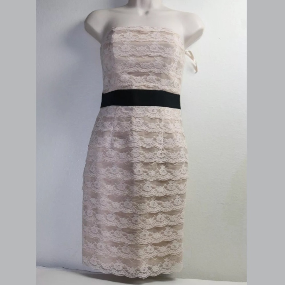 H&M Beige Strapless Dress